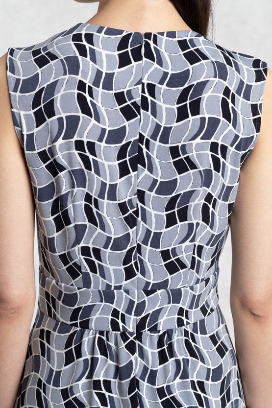 Optical Gray Marilyn Dress