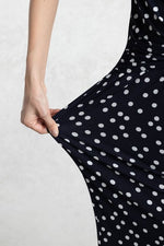 Navy Dot Ribbon Dress