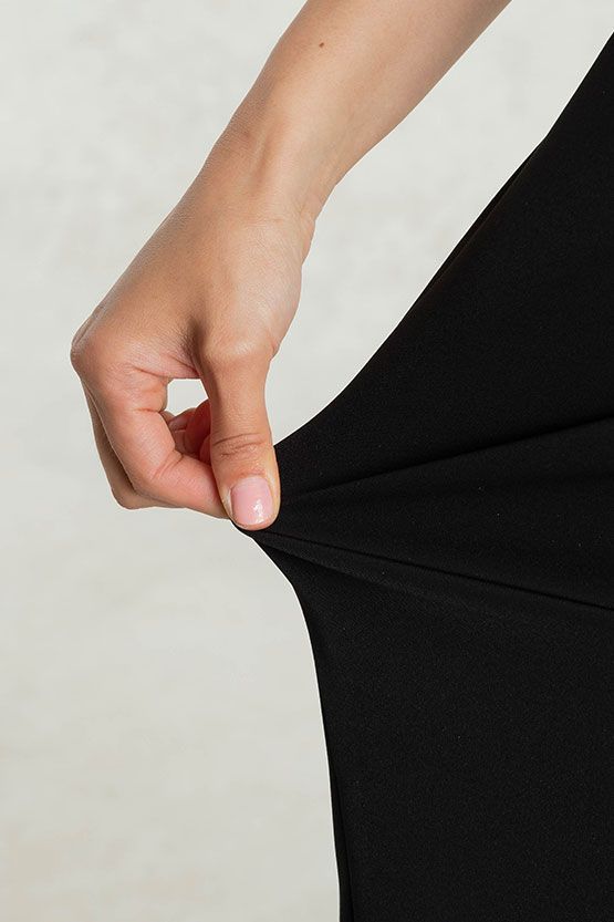 All-Season Material: Lilac X Black Asymmetry Dress