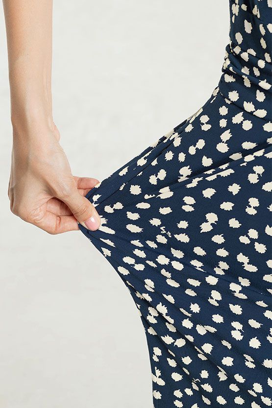 Navy Rice Shower Shell Dress