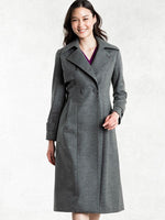Charcoal Gray Elegant Trench Coat