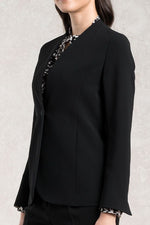 Suit Friendly: Black Long Collarless Jacket