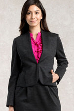 Charcoal Gray Collarless Jacket