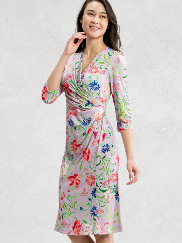 Pink Tassel Gathered Dress