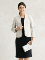 Wool Blend Double Face: Navy I-Line Dress