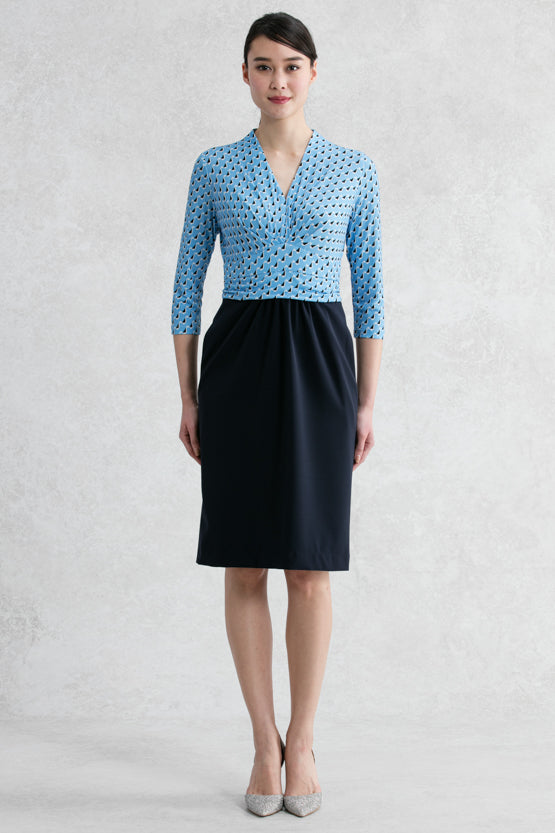 Sky Blue Yacht Docking Shell Dress