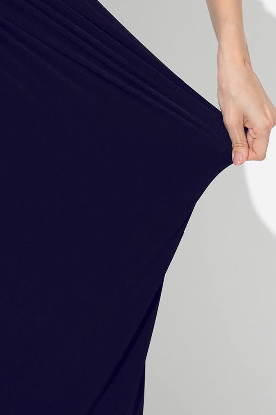Long Length: Navy Gathered Dress