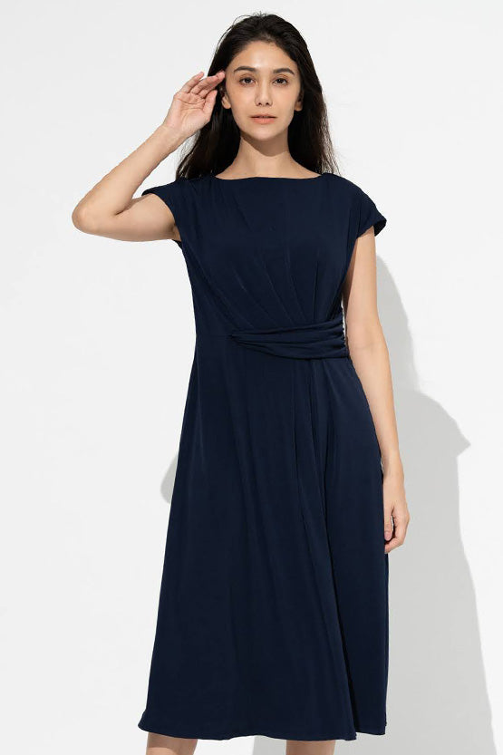 Navy A-Line Dress For Actresses