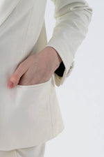 All-Season / No Lining: Smart Stretch White Three-Pocket Tailored Jacket