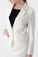 All-Season / No Lining: Smart Stretch White Three-Pocket Tailored Jacket