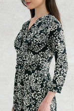 Navy Flower Marilyn Dress