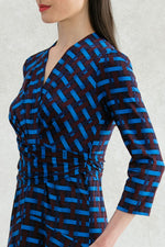 Blue Check Cache-Coeur Dress
