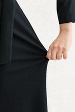 Long Length: Navy Long Belted Dress