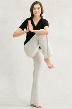 White-Gray Stretch Air Denim Pants