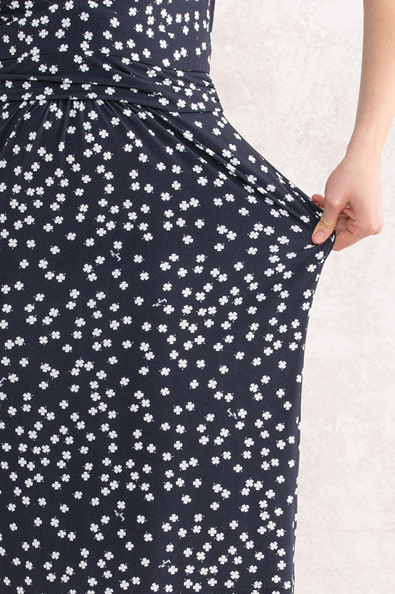 Navy Clover Shell Dress