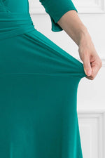 Green Cache-Coeur Dress