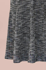 Stretch Lame Tweed: Zip-Up Semi-Mermaid Dress