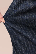 Stretch Lame Tweed: Zip-Up Semi-Mermaid Dress