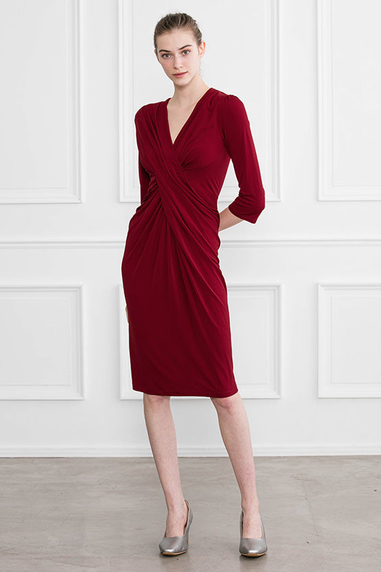 Red Venus Drape Dress