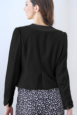 Smart Stretch Black Button Bolero Jacket