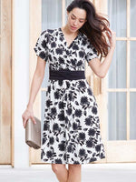 Black Gerbera Marilyn Dress