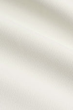 Active Stretch: White Front Hook Collarless Jacket