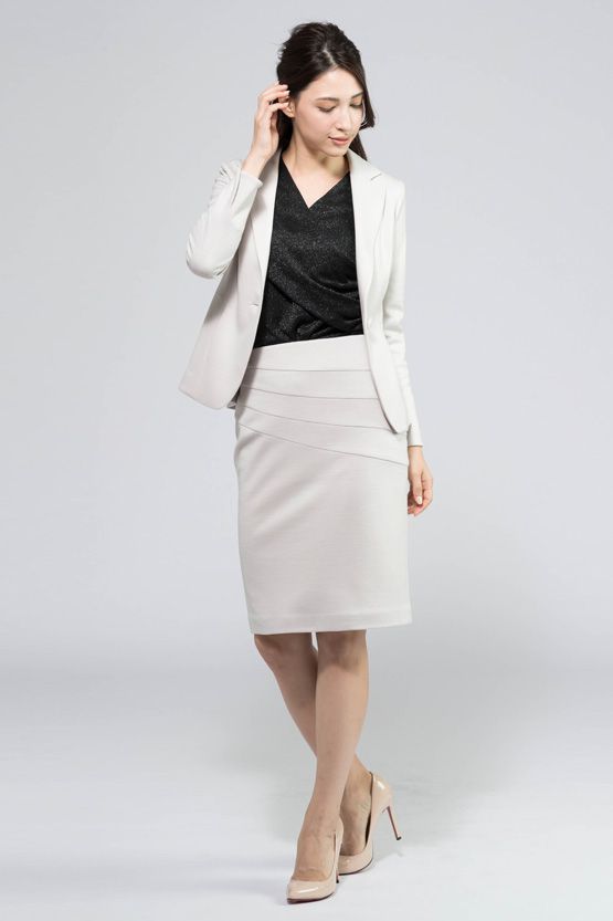 Light Beige Rich Wool Stretch Tailored Jacket