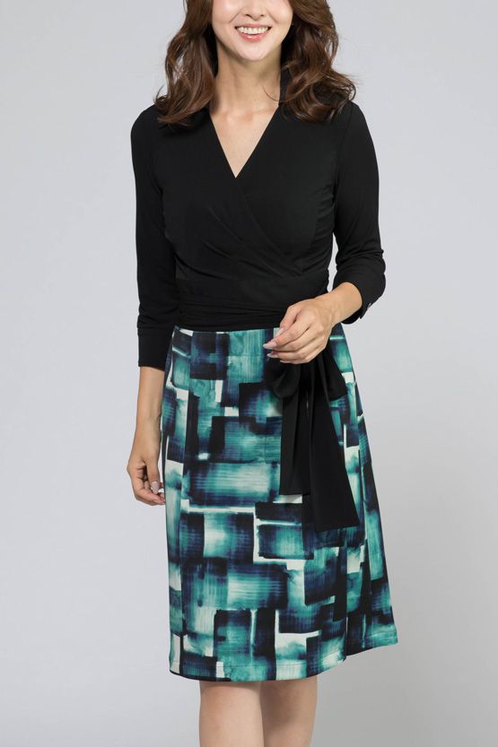Kate Check Collared Wrap Dress