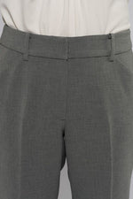 Grey Centre Pleat Trousers