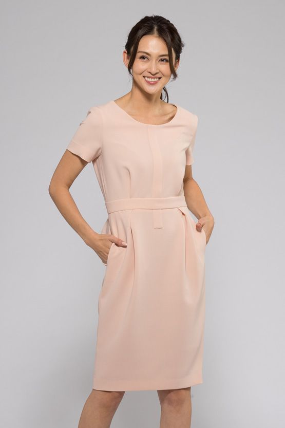 Pink Heathered Stretch 3D Dress