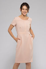 Pink Heathered Stretch 3D Dress