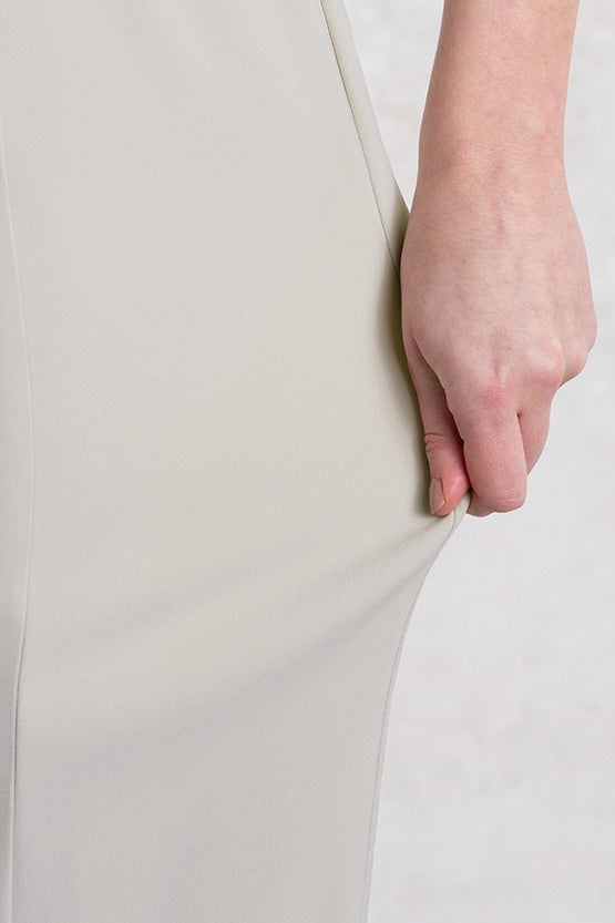 All-Season Material: Smart Stretch Grey Biz Sack Dress