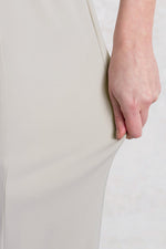 All-Season Material: Smart Stretch Grey Biz Sack Dress