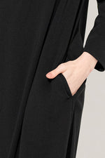 Black Midi Cowl Neck Dress