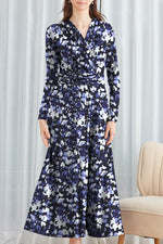 Navy Bella Long Marilyn Dress (with anti-static petticoat)