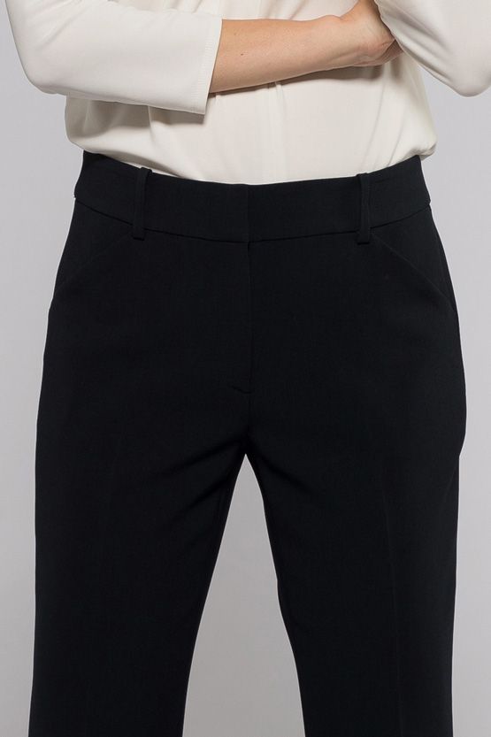 Navy Heathered Stretch Center Crease Pants