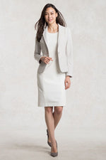 Navy High Neck Blouson Dress