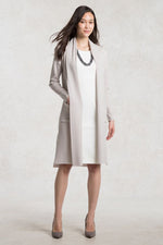 Navy High Neck Blouson Dress