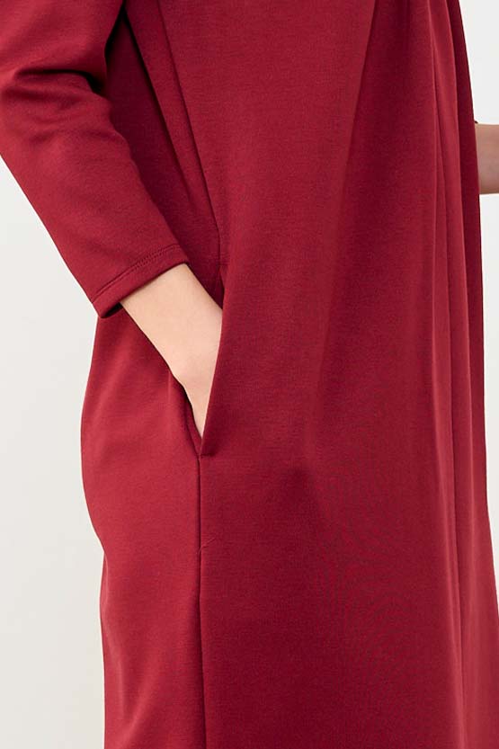 Red Neck Twist Dress