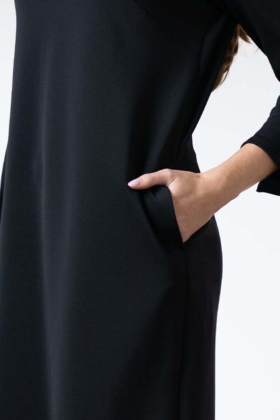 Space Material: Black Sack Dress