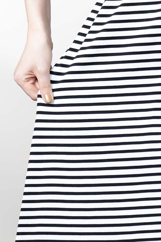 White X Black Natural Wrap-Style Short Sleeve Dress
