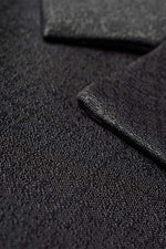 Stretch Jacquard: Black Geo Tailored Jacket