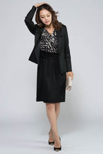 Black Rich Wool Stretch Tailored Jacket