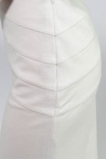 Light Beige Rich Wool Switch Skirt