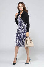 Navy Leopard Print Venus Dress