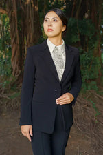 Authentic Oshima Tsumugi: Stretch Georgette Shirt with Bow Tie