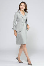 Light Grey Rich Wool Stretch Tailored Jacket