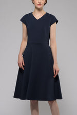 Navy Space Flare Dress