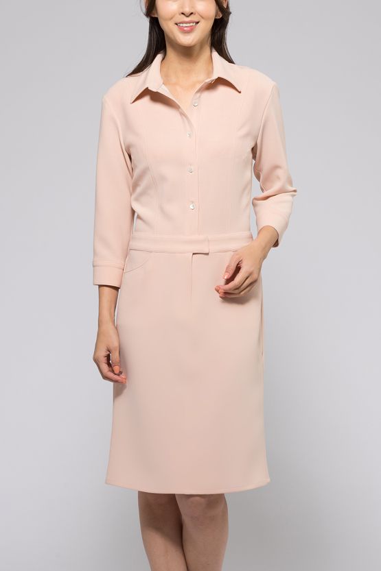 Baby Pink Shirt Dress