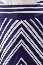 Long Length: Sea And Wind Striped Flared Long Skirt